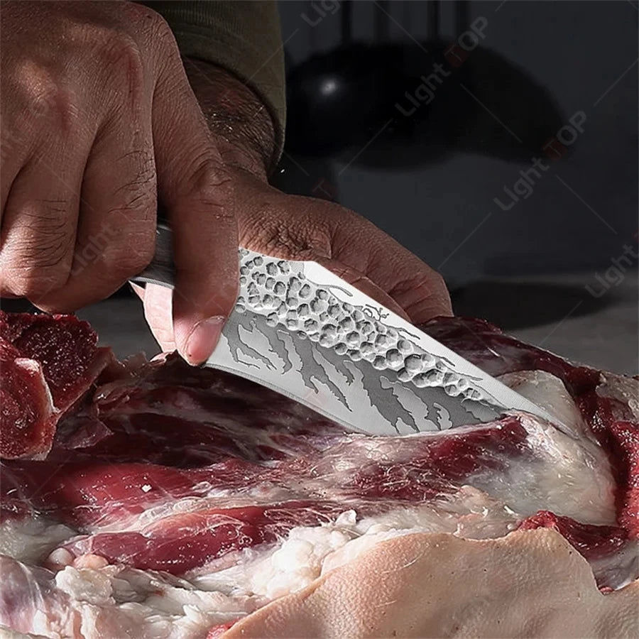 WXCOO Kitchen Knife Durable Meat Cutting Stainless Steel Utility Barbecue Forged Boning Knife Fruit Slicing Cooking Tools