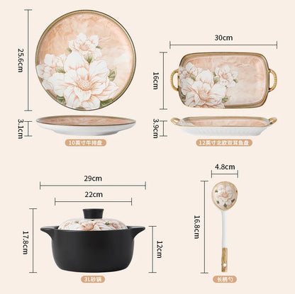 High-quality Ceramic Spoons Wholesale Combinations Household Gift Tableware Sets