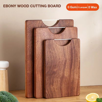 Ebony chopping board solid wood square plate multi-functional double-sided cutting board kitchen whole wood cutting board