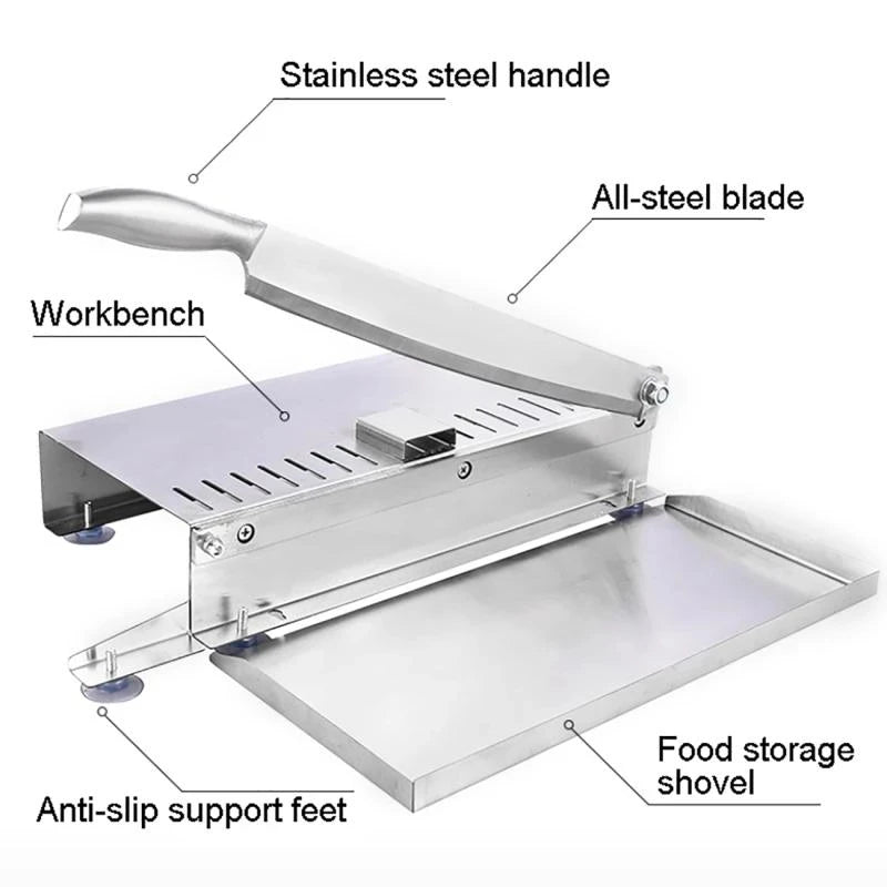 Commercial Frozen Meat Slicer Bone Cutting Tool Stainless Steel Minced Lamb Bone Meat Cutter Chicken Duck Fish Cutting