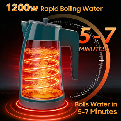 1200W Electric Kettle 1.25L Fast Boiling Electric Pot Coffee Tea Kettle Water Boiler, 2 Hour Keep Warm, Temperature Control Teapot Home Kitchen Water Heater