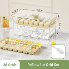 28/56 Grids Ice Cube Mold Press Ice Tray Bucket Multifunctional Ice Maker with One-touch To Release Portable Ice Box Ice Cube Tr