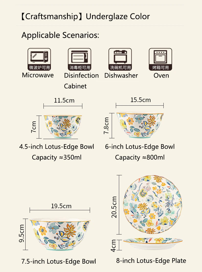 Dishes set modern dinner dish set ceramic luxury serving table set chinese travel kit noble modern classic bowl set