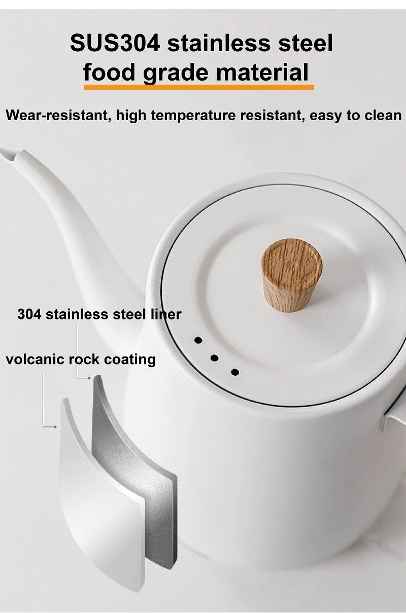 110V/220V Electric Kettle Temperature Control Teapot 304 Stainless Steel Long Mouth Gooseneck Coffee Auto Keep Warm 800ml