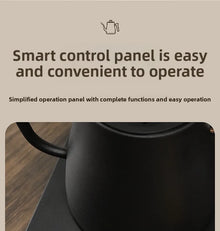 1000ML Stainless Steel Gooseneck Electric Kettle with Digital Temperature Control for Precise Brewing of Coffee and Tea