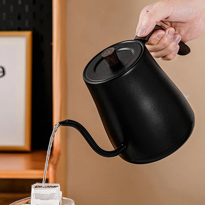110V/220V Electric Kettle 800ml Hand Brew Coffee Pot Gooseneck Jug Slender Mouth Teapot 304 Stainless Steel Liner Kettle 1000W
