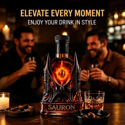 Fantasy Eye Whiskey Decanter Bottle – Gothic Style Glass Liquor Decanter for Bourbon Scotch, Unique Collectible Barware Gift