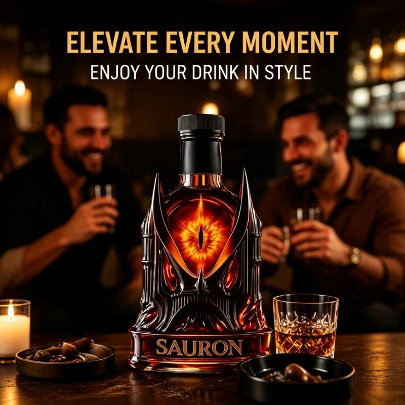 Fantasy Eye Whiskey Decanter Bottle – Gothic Style Glass Liquor Decanter for Bourbon Scotch, Unique Collectible Barware Gift
