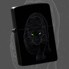 Stylish Stealth Panther Themed Portable Igniter, Fits Daily Outings, Outdoor Camping, Business Gifting Scenarios, Striking Bright Green Eyes With Dim Line Art Builds Strong Night Vibe, Blends Practicality And Unique Taste, Pe