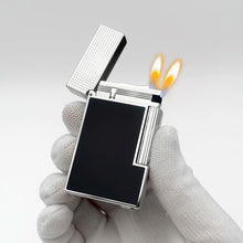 Gas Flame Lighter Metal Glossy Vs Matte Lacquer Cigar Accessories Smoking Cigarette Tools Includes Nozzle Adapter
