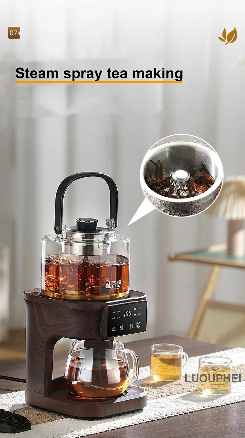 1L Electric Kettle Office Pure Titanium Steam Tea Kettle Home Keep Warm Floral Tea Kettle Auto Water Supply Electric Tea Kettle