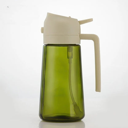 2in1 Black Glass Olive Oil Sprayer Lightproof Oil Dispenser for Cooking Salad Barbecue Kitchen Tools Refillable Spray Bottle