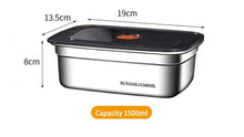 Stainless Steel Camping Lunch Box Sealed Leak-proof Bento Box Microwave Suitable Large Capacity Refrigerator Freezer Storage Box