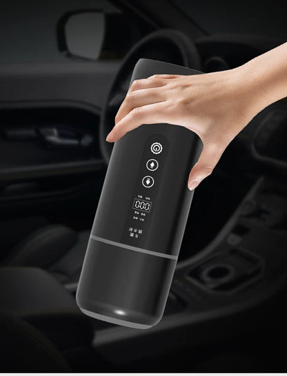 LED Digital Display Electric Heating Bottle Boil Water Mini Heated Kettle Car 12V 24V Travel 4 Gear Thermostatic Keep Warm Cup