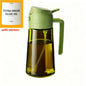 2-in-1 16oz 470ml Brown Glass Oil Sprayer Leakproof Eco-Friendly Olive Oil Dispenser Perfect for Cooking BBQ Grill Air Fryer