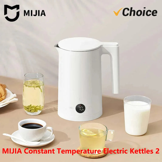 NEW MIJIA Constant Temperature Electric Kettles 2 LED Digital Display 4 Thermos Modes Water Teapots for Travel Heating Kettle