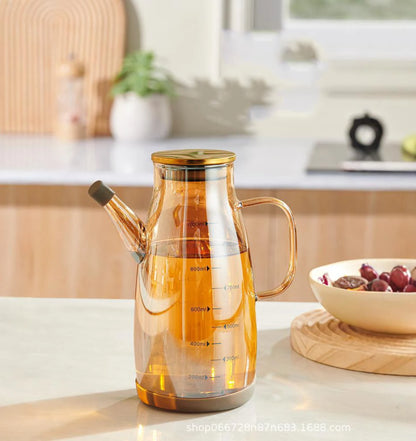Glass Oil Jugs Household Kitchen Oil Borosilicate Oil Bottle Large-capacity Spice Filling Soy Sauce Bottle Vinegar Canning Jugs