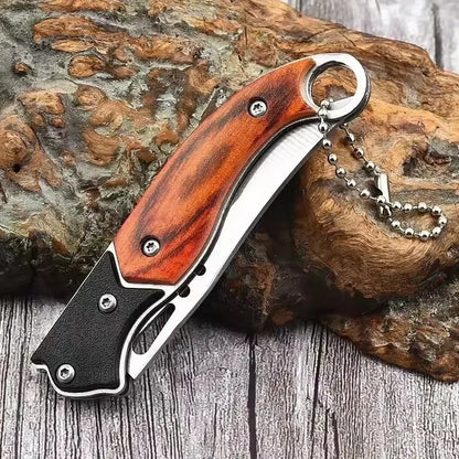 Portable Pocket Folding Knife, Metal Material, Fruit Survival Folding Knife for Outdoor Use, Hand Tool, Keychain, Accessories