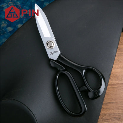 Professional Tailor Scissors, Ultra Thick High Carbon Steel Blades for Heavy Duty Fabric & Leather Cutting, Sewing Craft Tool