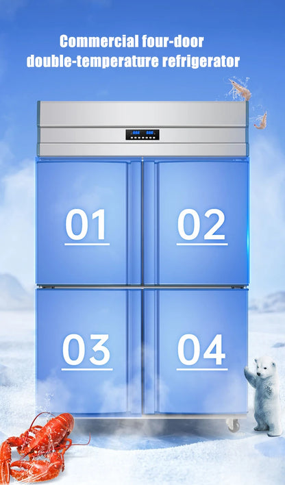 Rebirth Large 500 L 1000 L 1500 L 6 Doors 4 Door Commercial Kitchen Equipment Fridge Refrigerator