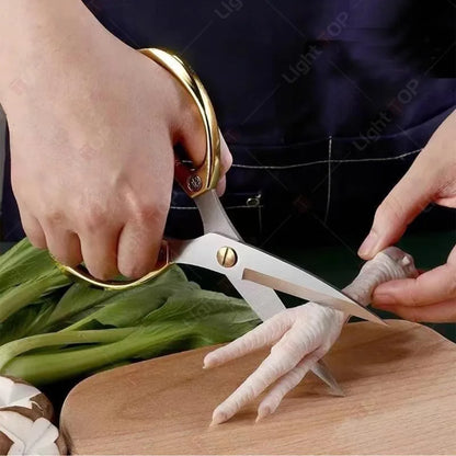 NEW Extended Kitchen Scissors Stainless Steel Chicken Bone Scissors Multi-functional BBQ Meat Cutting Scissor Knife for Kitchen