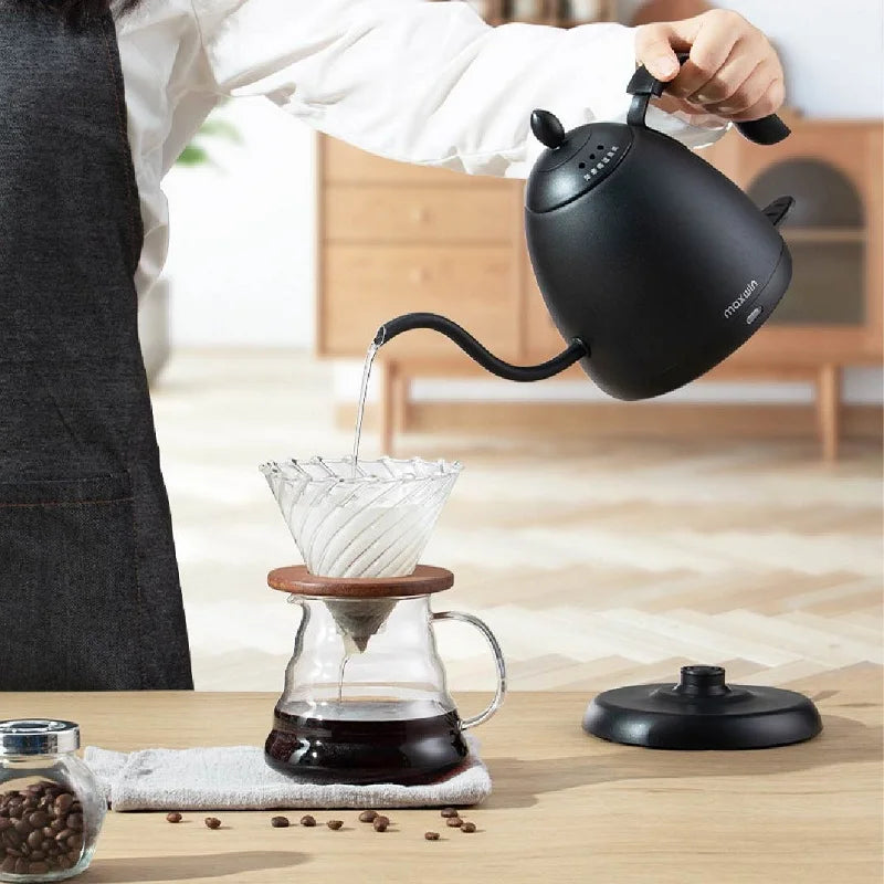 220V Electric Kettle Mini Gooseneck Kettle Pour-over Coffee Kettle 304 Stainless Steel Kettle Teapot Automatic Power Off 600ml