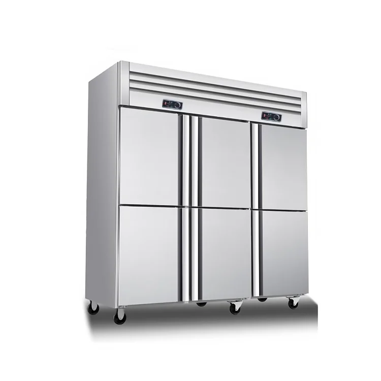 2025 Commercial 4-Door Stainless Steel Refrigerator - Single Temperature Zone, Heavy Duty for Restaurants & Retail Shops
