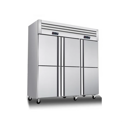 2025 Commercial 4-Door Stainless Steel Refrigerator - Single Temperature Zone, Heavy Duty for Restaurants & Retail Shops