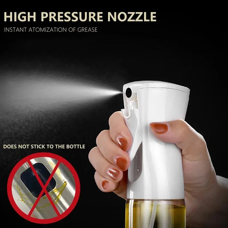 1pc Black Transparent Oil Spray Bottle for Cooking Kitchen Olive Oil Sprayer for Camping BBQ Baking Vinegar Soy Sauce