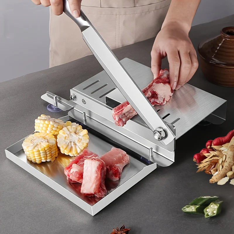 Stainless steel manual slicer, meat slicer, meat cutter, easy to clean. Stainless steel manual meat slicer is suitable for froze