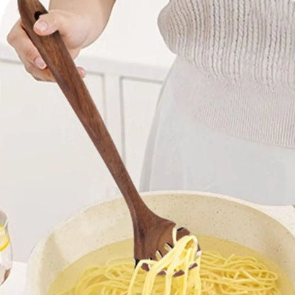 4-8pcs Wooden Cooking Spoon with Storage Bucket Durable Kitchen Utensils Set Natural Material Unbreakable Kitchen Shovel Set