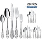 20-40pcs Black/Gold/Silver Dinnerware Set including Knife/Fork/Spoon for Home Restaurant Wedding Party Use