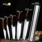 Kitchen Knives Japanese Chef Knife Set 7CR17 High Carbon Steel Full Tang Hammered Non-Stick Santoku Knifes Utility Meat Cleaver