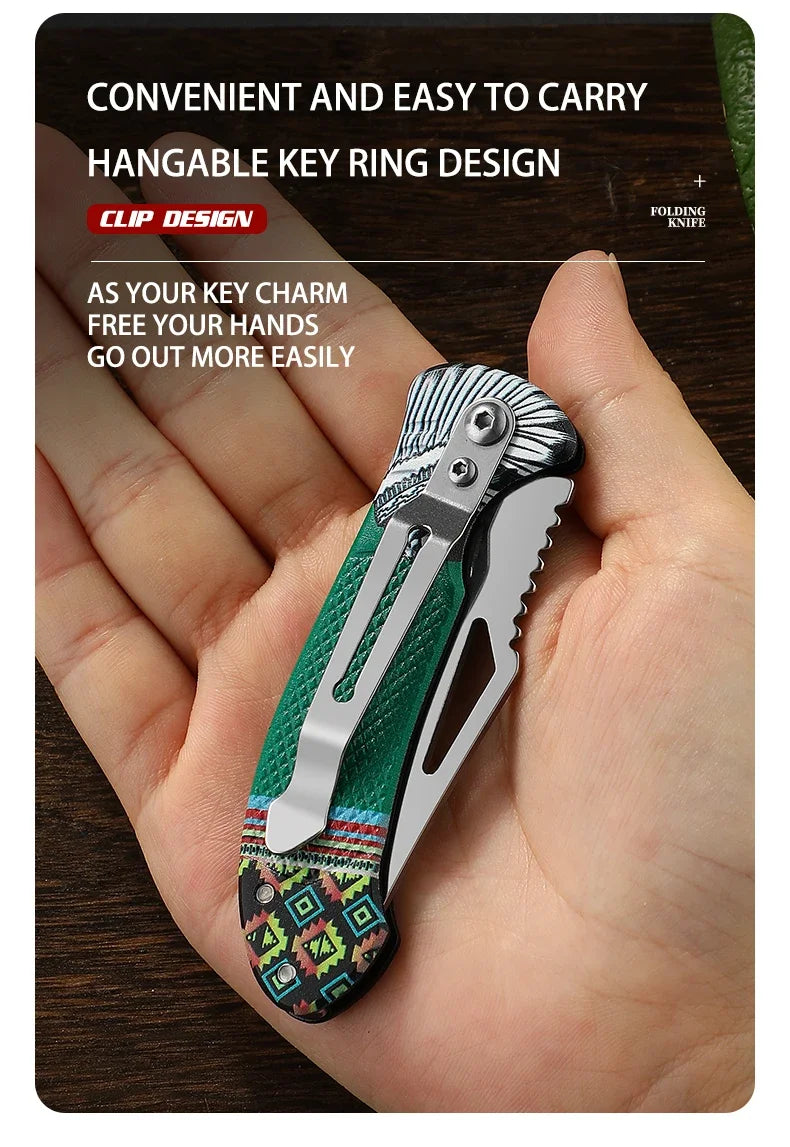 1Pcs Folding Knife Ideal for Eating Meat Cutting Fruit Roasting Sheep Made of Quality Stainless Steel Essential Kitchen Tool