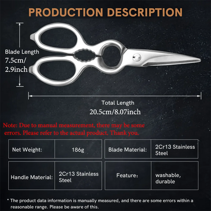 Chicken Bone Kitchen Scissors Kitchen Duck Fish Stainless Steel Cooking Scissors BBQ Scissors Food Scissors Scissors Tools