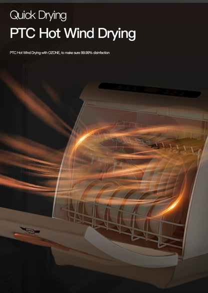 Q8-Max Household Free-installation Mini Dish Washing Portable Automatic  Freestanding Electronic Dishwasher Machine Home 8 Sets