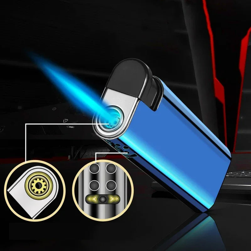 2026 New Torch Lighters Butane Refillable Jet Flame Windproof Torch Lighter for Candle Fireplace Camping BBQGrill Kitchen