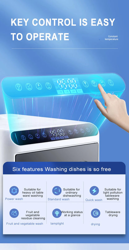 Table Top Dishwasher Home Mini Countertop Dishwasher 5 Sets Water tank Portable RV Fully Automatic Dishwasher Factory