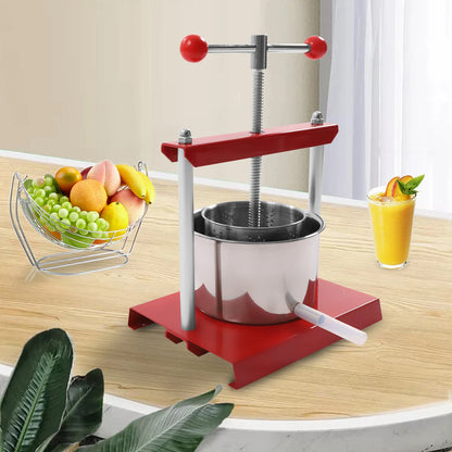 Easy Clean Hand Press Juicer High-Yield Manual Fruit Press with Filter Bag 0.8Gal/1.6Gal Capacity for Cheese, Herbs & Vegetable Juice