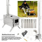 MOUNTAINHIKER Wood-burning Stove Outdoor Camping Firewood Burner Stainless Steel Foldable Tent Heater with Tent Patio Fireplace