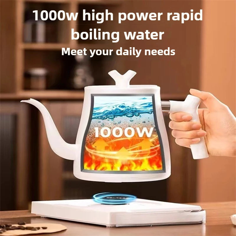 1L Gooseneck Electric Kettle, Auto-Thermostatic Pour-Over Coffee&Tea Water Heater & 7-Temp Control (45-100°C) for Home/Hotel Use