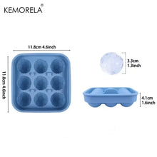 9-Hole Silicone Soccer Ball Cube of Ice Tray with Lid Round Ice Ball Mold for Whiskey for Home Bars And Sports-Themed Parties