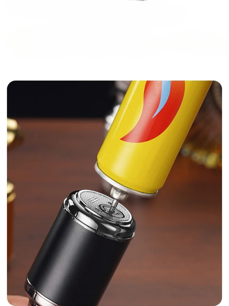 Butane Torch Gas Lighter Windproof Metal Inflatale Smoking Accessories and Outdoor Cigar Ignition Tool High Flame Flamethrower