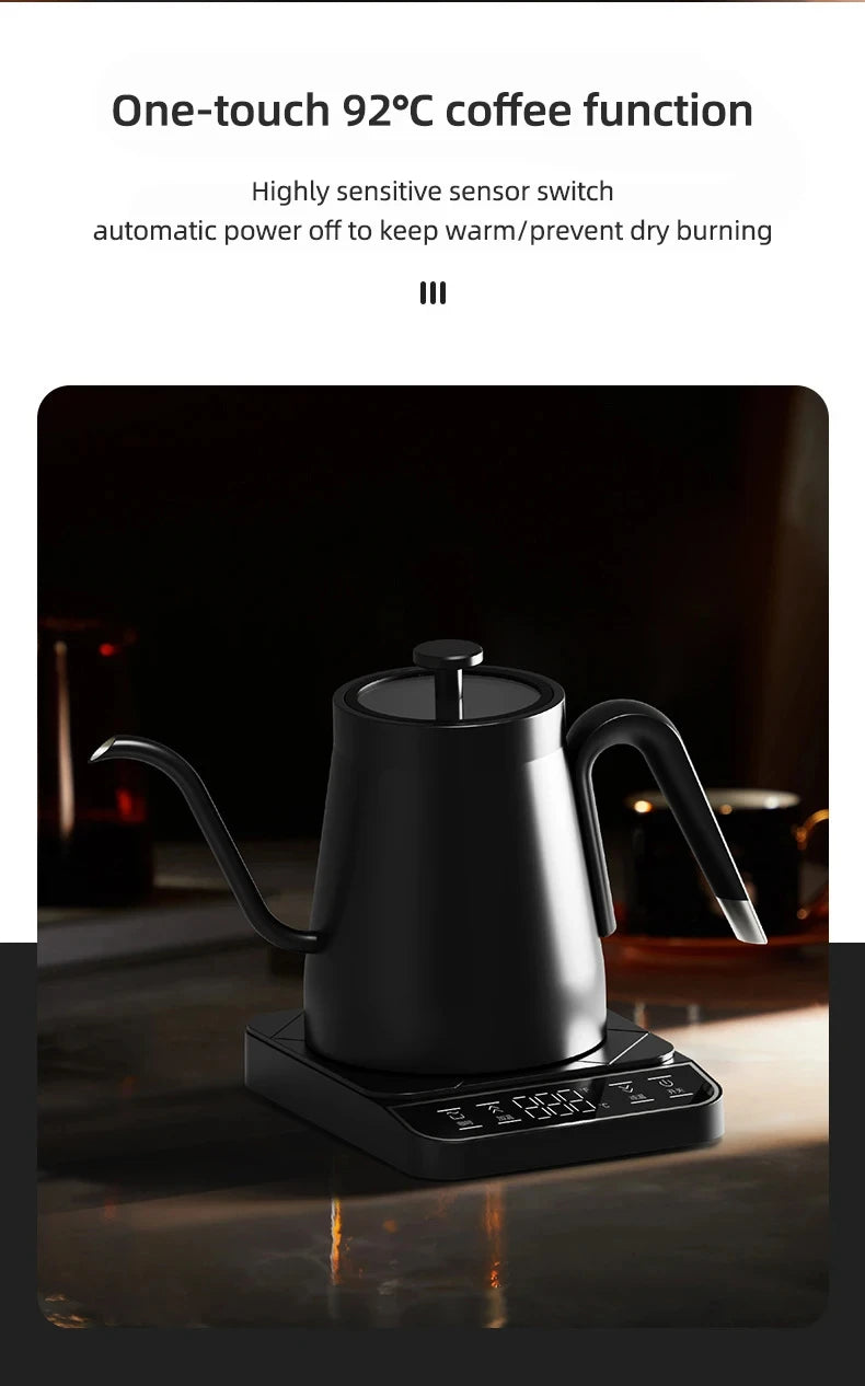 110V/220V Electric Kettle Gooseneck Jug Hand brew Coffee Pot Thermo Pot Temperature-Control Heating Water Bottle Smart Teapot