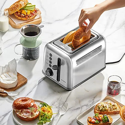 DT620 Toaster Extra Wide Slots Retro with High Lift Lever Bagel and Muffin Function Removal Crumb Tray 7-Shade Settings