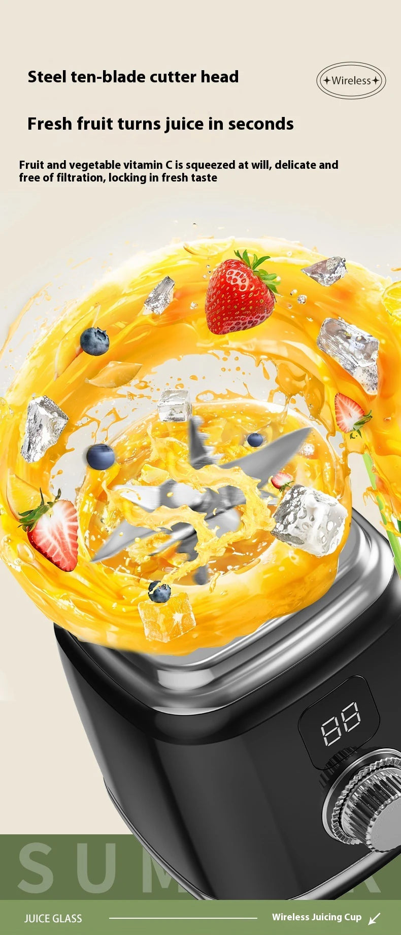 Portable Fruit Juicer Electric Juicer Blender Rechargeable Household Juice Squeezer Mixer Juice Extractor Juicer Machine