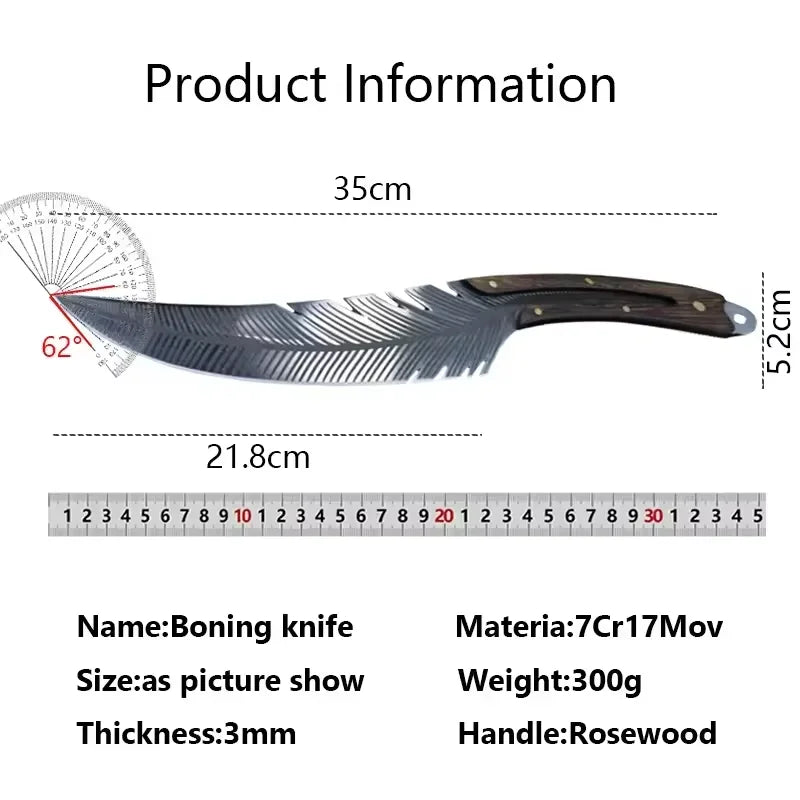 Stainless steel forged cooking knife, chef's knife, Longquan Xiaketang kitchen knife, feather bone cutting knife
