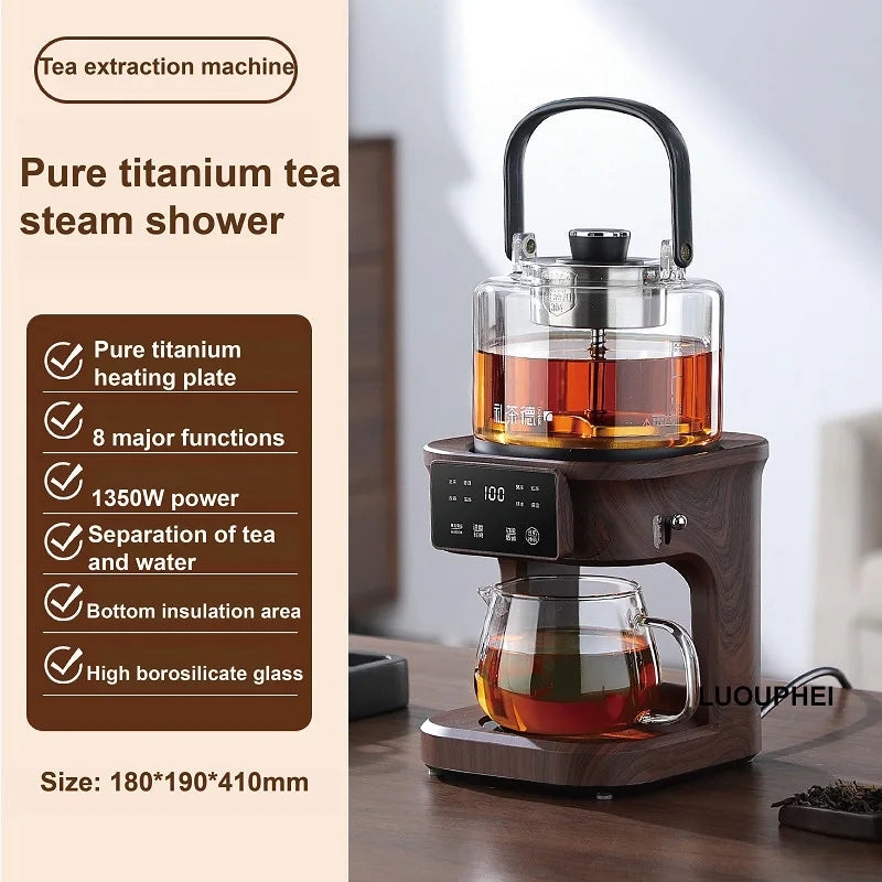 1L Electric Kettle Office Pure Titanium Steam Tea Kettle Home Keep Warm Floral Tea Kettle Auto Water Supply Electric Tea Kettle