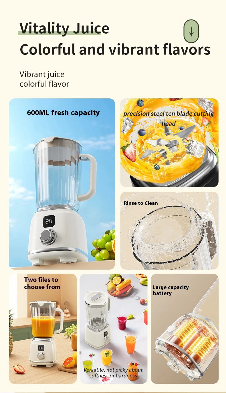 Portable Fruit Juicer Electric Juicer Blender Rechargeable Household Juice Squeezer Mixer Juice Extractor Juicer Machine