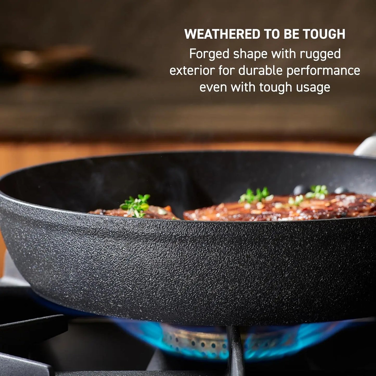 3 Qt Nonstick Saucepan with Lid, Oven Safe to 400°F, Dishwasher Safe, Black